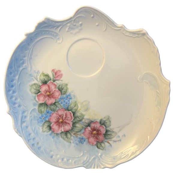 RARE! Vtg Set Charming Floral Snack Plates 4 Colors. Heart-achingly Sweet! 9.5" - Picture 4 of 16